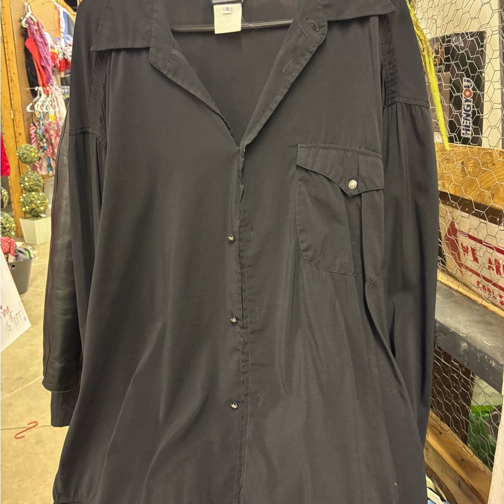 Versace Jeans Collection Black Dress Shirt